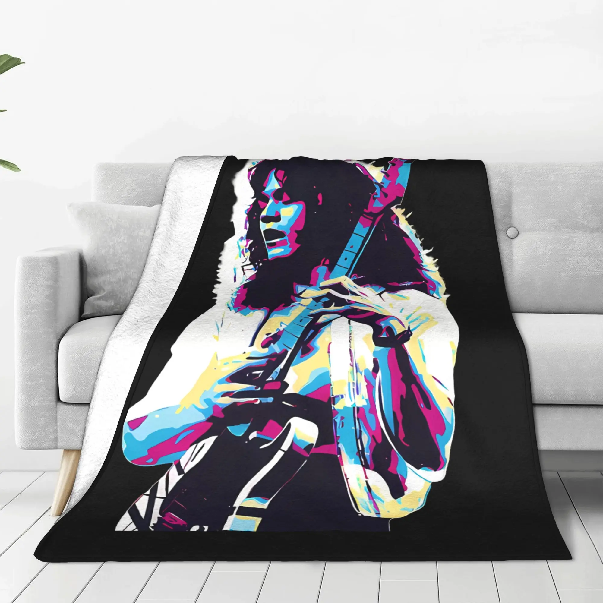 1PC Home Cutecore Legends Never Die Van Halen Blanket Super Cosy Plush Home Living Room Sofa Halloween