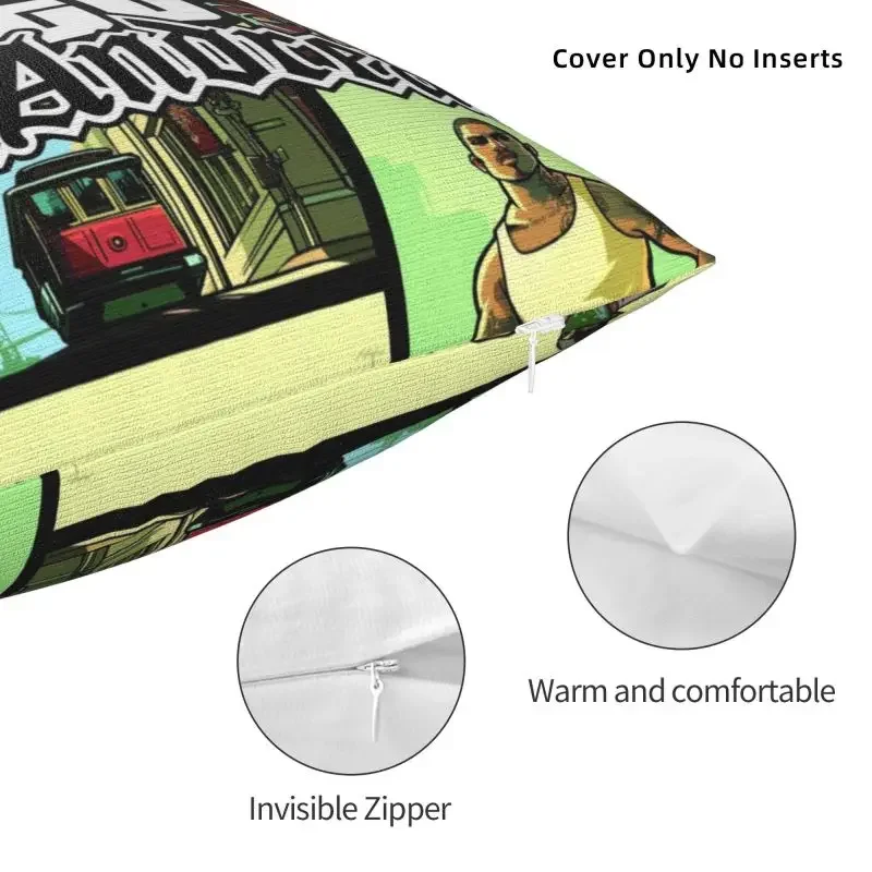 Grand Theft Auto San Andreas Pillow Cover Home Decor GTA Video Game Cushions Throw Pillow for Car Double-sided Printing