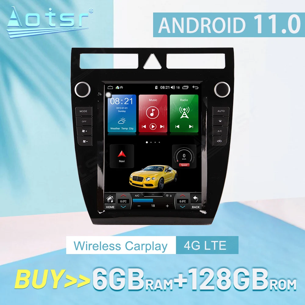 

For Audi A6 1997-2004 Tesla Style Vertical Screen Carplay Android Car Stereo Radio Multimedia Player GPS Navigation Auto Audio