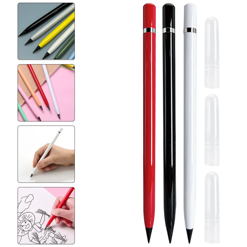 3Pcs Everlasting Non Sharpening Inkless Pencil Sketch Drawing Writing Pencils for Students Artists Pencil Inkless Pen