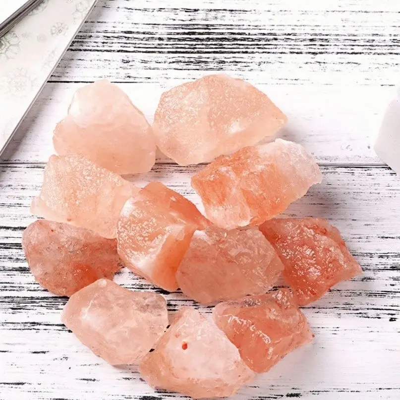 100g Natural orange salt crystal Healing Stone original stone diffuser stone aromatherapy stone crystal home decoration