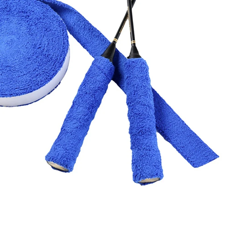 Anti-slip Badminton Tennis Cotton Towel Hand Glue Grip Overgrips Badminton Racket Wool Sweat Band 5/10M