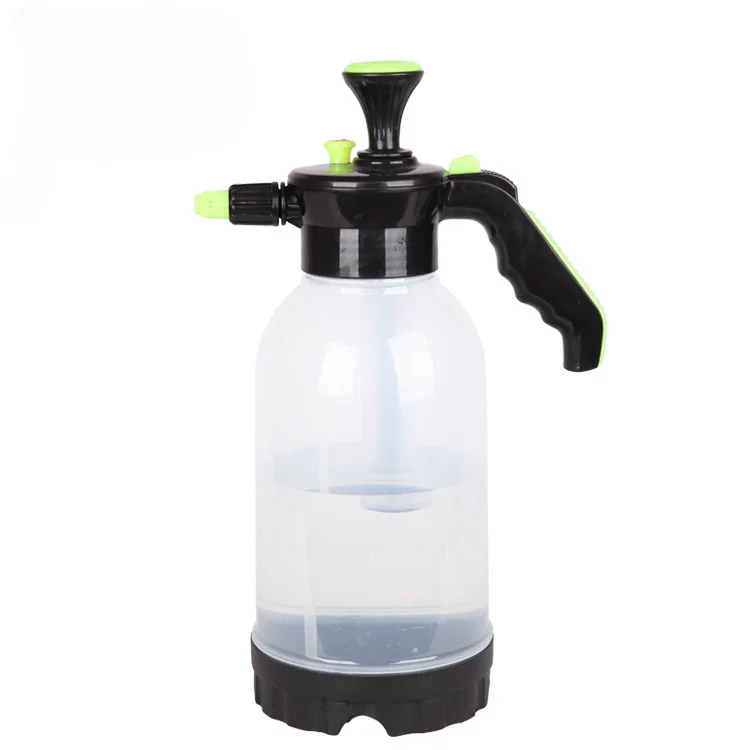 2L Manual Air Pressure Spray Kettle Gardening Moisturizing Plastic Sprayer Transparent Handheld Spray Kettle Foam Spray Kettle