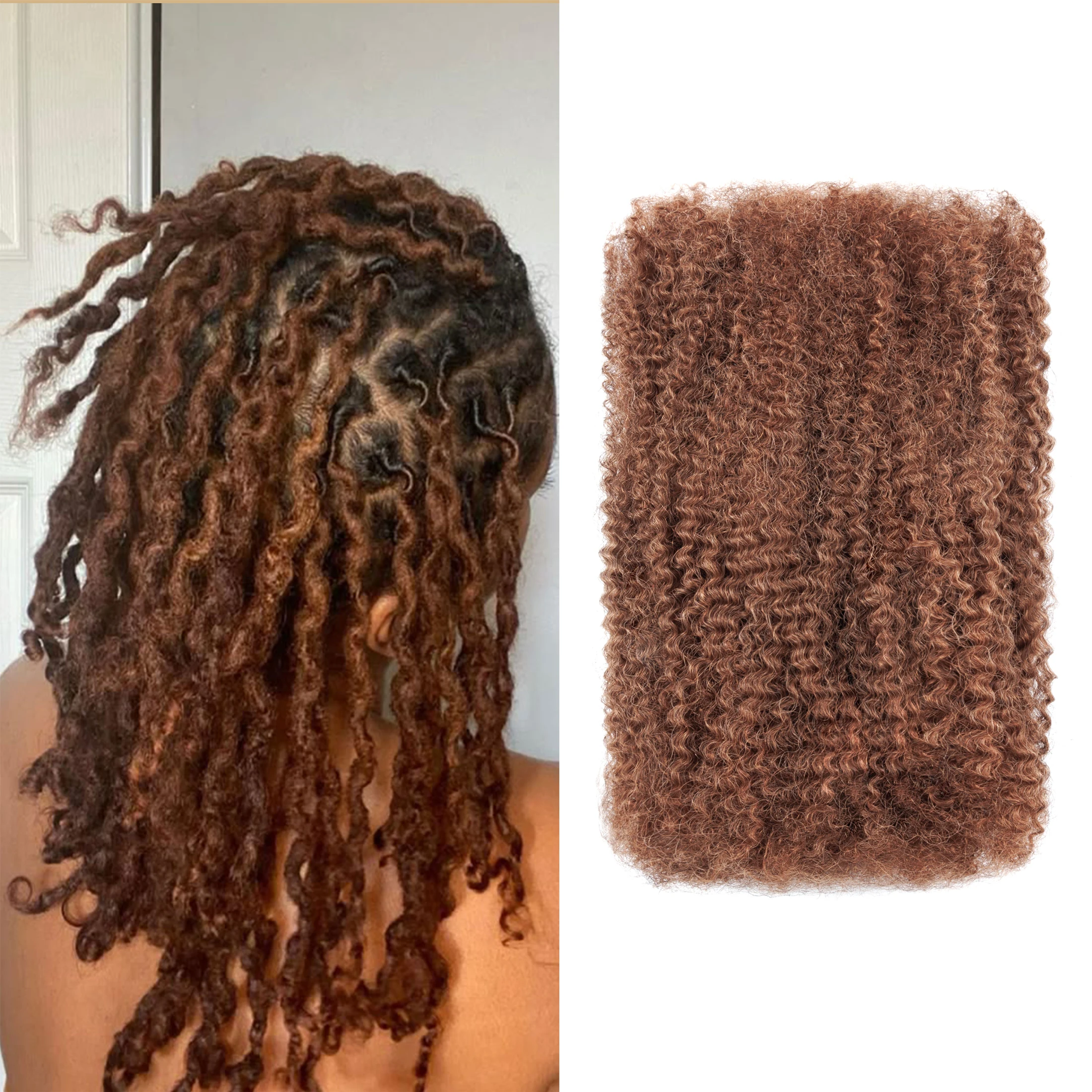 

ANNA Лидер продаж 10-20 дюймов предварительно растянутые афро странные объемные волосы для индивидуальных уникальных дредов наращивание человеческих волос на все случаи жизни