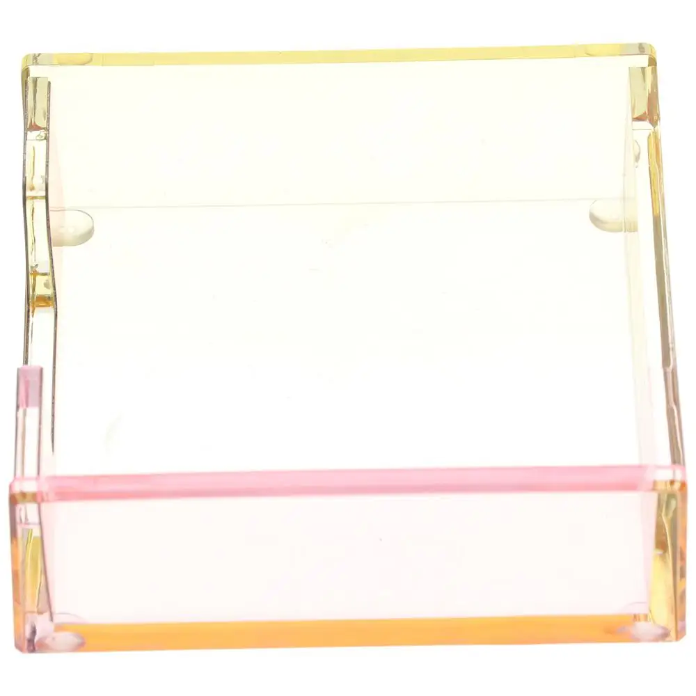 هدية حامل ملاحظات لاصق من الأكريليك، حامل مذكرة بسيط ومتين، حامل مكتبي وردي للمنزل