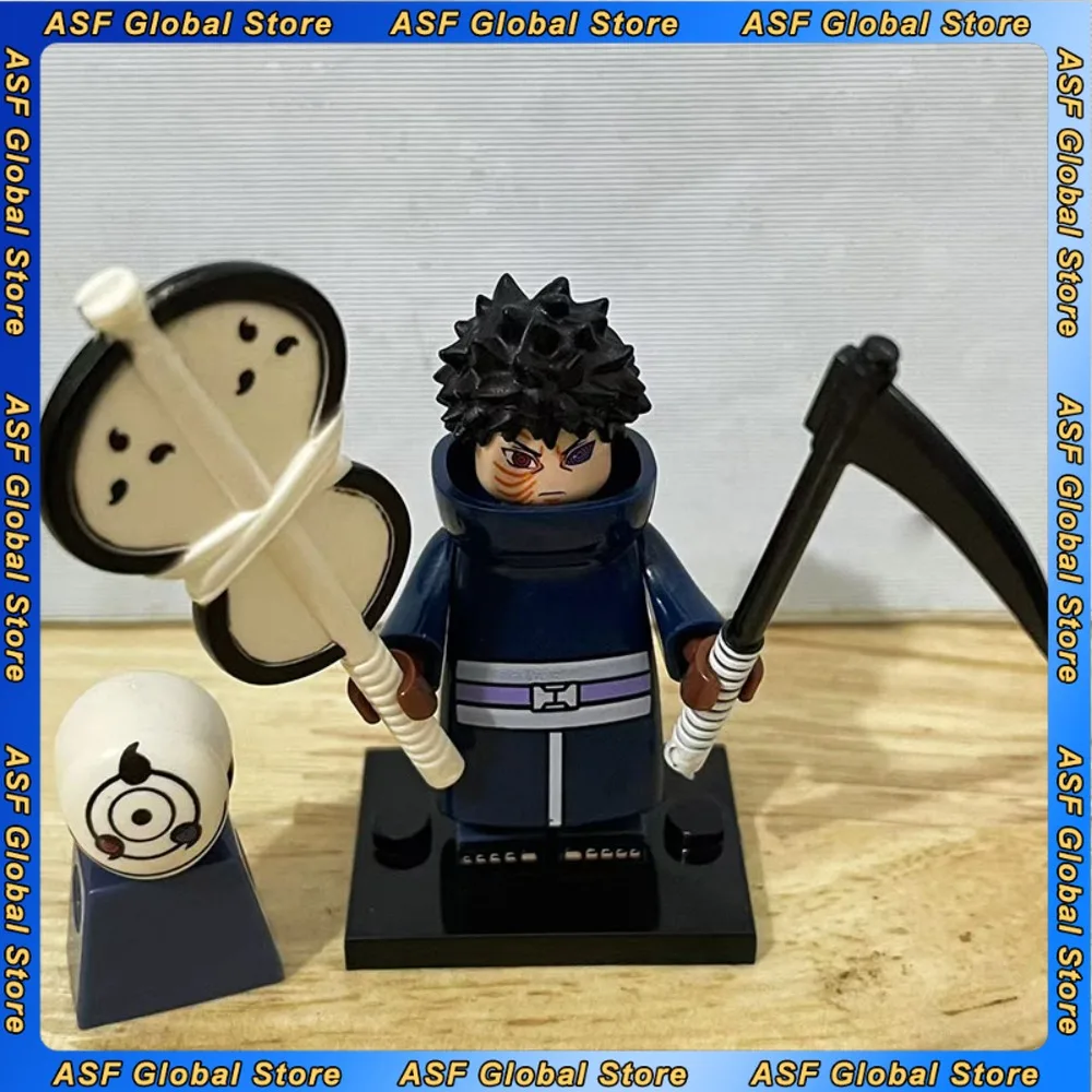 NARUTO Anime-Figur Uchiha Sasuke Uchiha Obito PVC-Modell Bausteine Desktop-Sammlung Geburtstagsgeschenk Spielzeug für Kinder