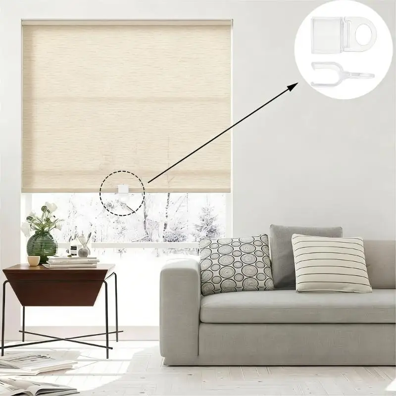 Roller Shade Pull Down Clip,Blinds Shade Lifting Clamps,Transparent Blind Handle 55KF