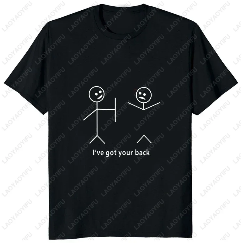 Wróciłam z zabawnym nadrukiem przyjaźni sarkastyczny t-shirt z humorem z kreskówkowym grafikiem na co dzień męska koszulka Streetwear damskie koszulki