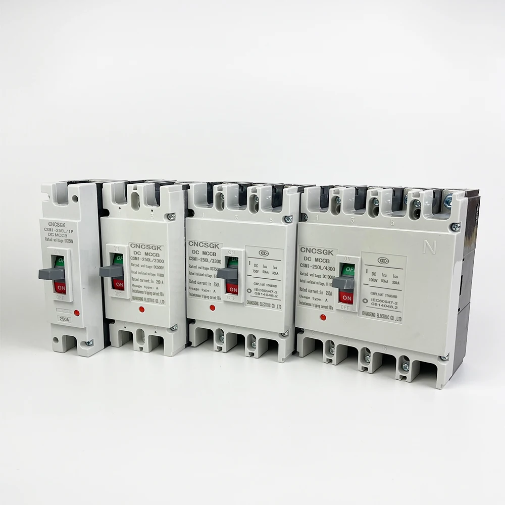 

4P 150A 160A 225A 250A Molded Case Circuit Breaker Overload DC1000V Electrical Equipment MCCB Car Charging Pile