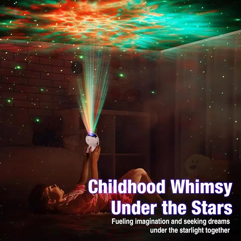 2026 جديد ليلة كشاف ضوئي ضوء السماء المرصعة بالنجوم أورورا رائد الفضاء الفضاء العارض سديم سقف ديكور غرفة نوم هدية للأطفال
