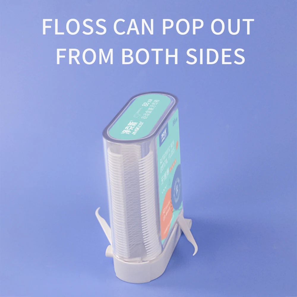 치실 추천 디스펜서 자동 홀더 치과 Flosser 스틱 보관 상자 스레드가있는 휴대용 여행 플라스틱 이쑤시개