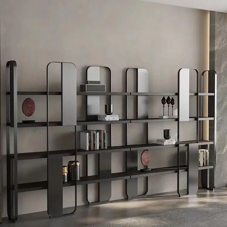 

Modern simple bookshelf floor-to-ceiling living room creative partition high-end multi-layer shelf