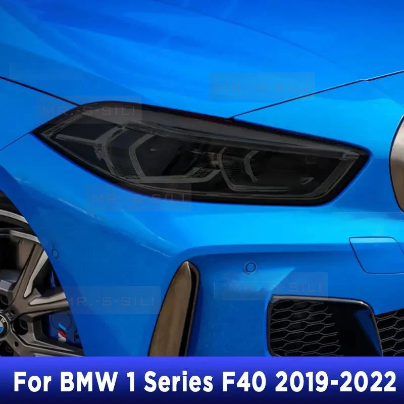 자동차 전조등 보호 필름, 전조등 복원, 블랙 TPU 커버 스티커, BMW 1 시리즈 F40 M135i 118 액세서리, 2 개 