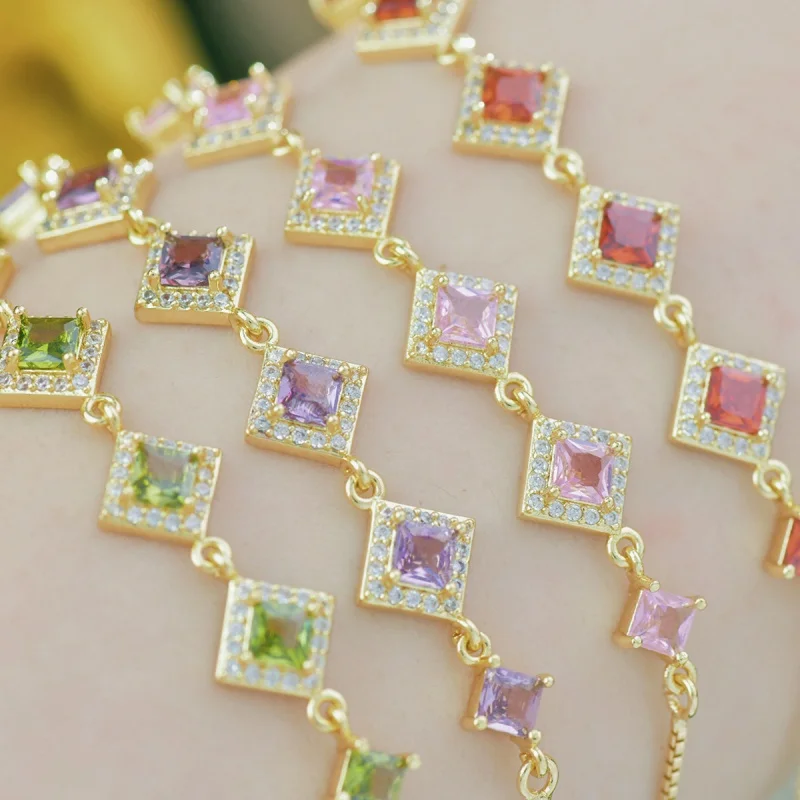 

Fashion Original Design Diamond Crystal Adjustable Bracelet Women Classic Stainless Steel Bracelet Luxurious Jewelry Accessories