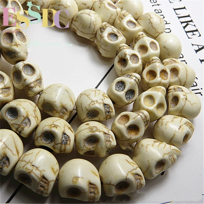 Wholesale Hand Carved Natural Yak Bone Skull 108 Mala  DIY Beads Jewelry Accessories Tibetan Style Men Bracelets