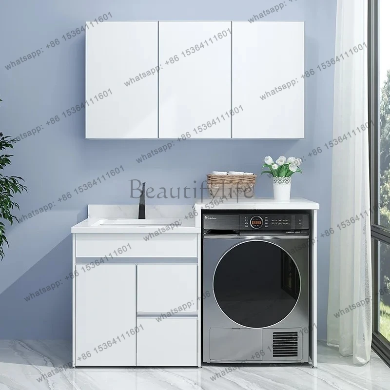space aluminum washing machine integrated cabinet combination balcony significant other cabinet washbasin bathroom cabinet