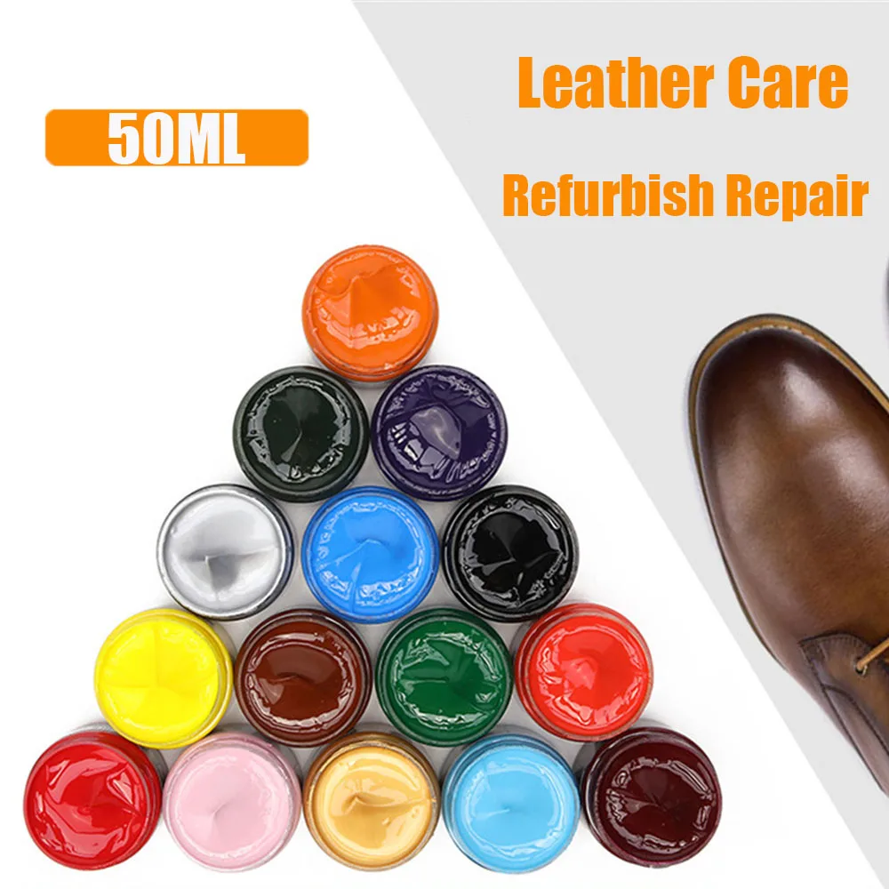 50ML Car Seat Care Kit Liquid Leather Skin Refurbish Repair Tool For Shoes Auto Seat Sofa Coats Holes Scratch Crack 20 Colors