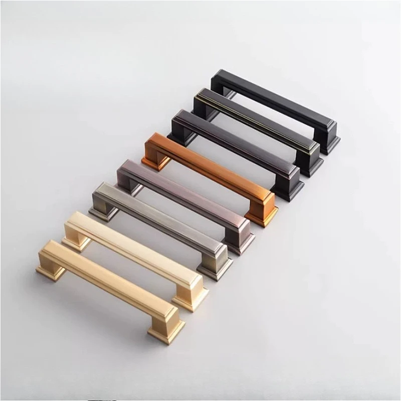 2PCS Zinc Alloy European Style Handle Cabinet/wardrobe Door Handle Bedroom Drawer Cabinet with Screws Solid Furniture Handle