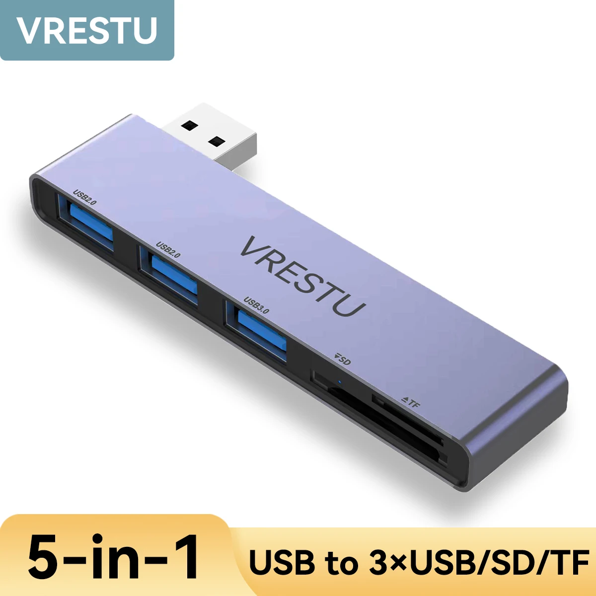 고속 USB 3.0 OTG 분배기 카드 리더기, SD TF 포트가 있는 멀티포트, 컴퓨터 액세서리, USB 마이크로 SD 어댑터, 5 in 1 USB 허브