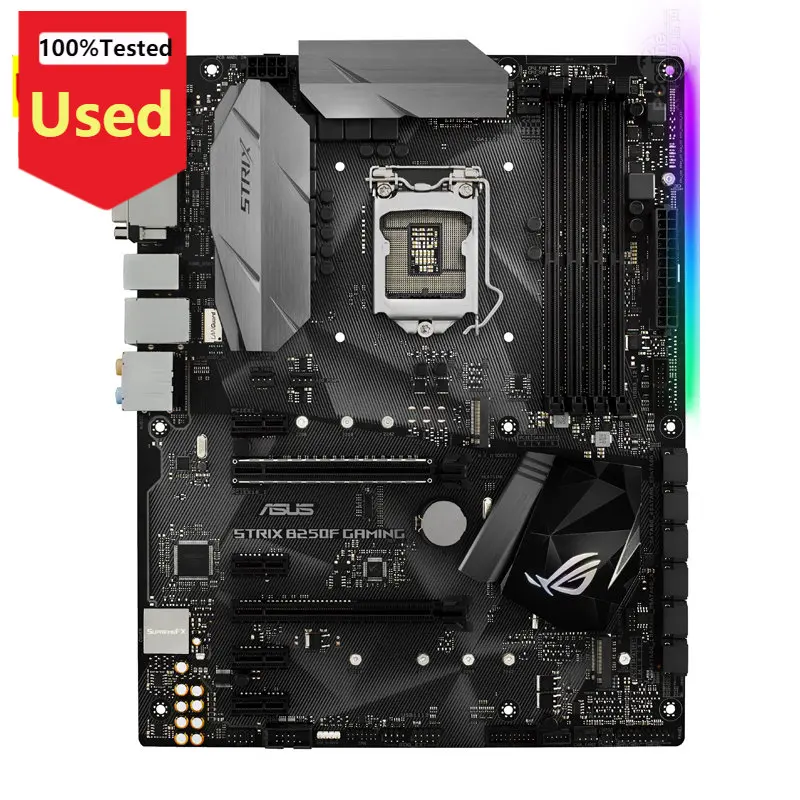 

Asus ROG STRIX B250F GAMING Desktop Motherboard Socket LGA 1151 DDR4 B250 SATA3 USB3.0 Motherboard Used