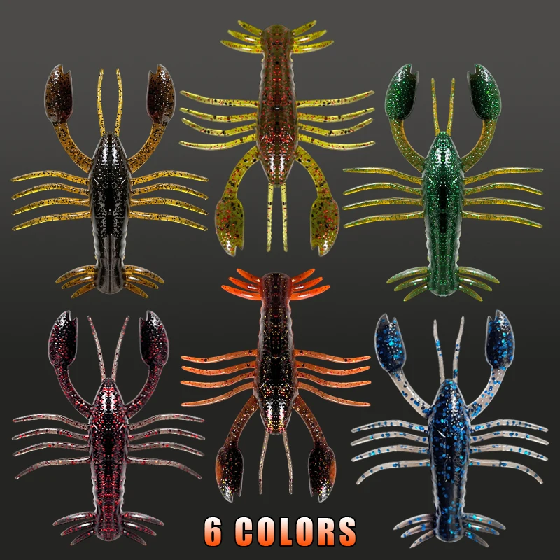 1 Set 4 Stück Schwimmende Garnelenköder, Neuer Ned Shrimp Weichköder 8cm 8,5g TPE Biomimetischer Mehrbeiniger Schwimmender Garnelenköder für Black Pit Angeln – Detail 5