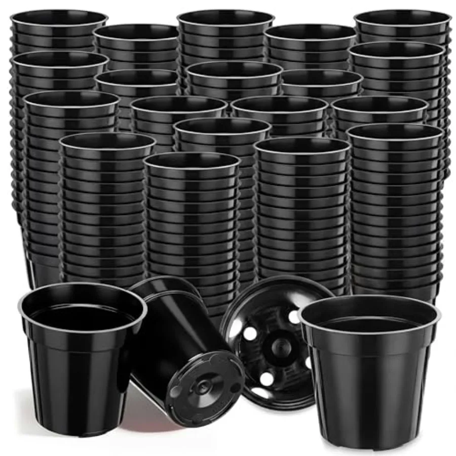 

400 Pcs 2inch Nursery Pots, Mini Plastic Plant Pot Nursery Seedling Pot with Drainage Holes for Seeds Starter, Indoor Outdoor G