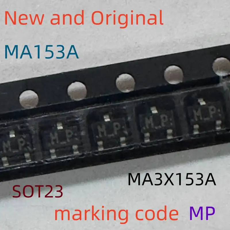 

New and Original MA153A MA3X153A SOT23 40V 100mA Silicon epitaxial planar type marking code MP