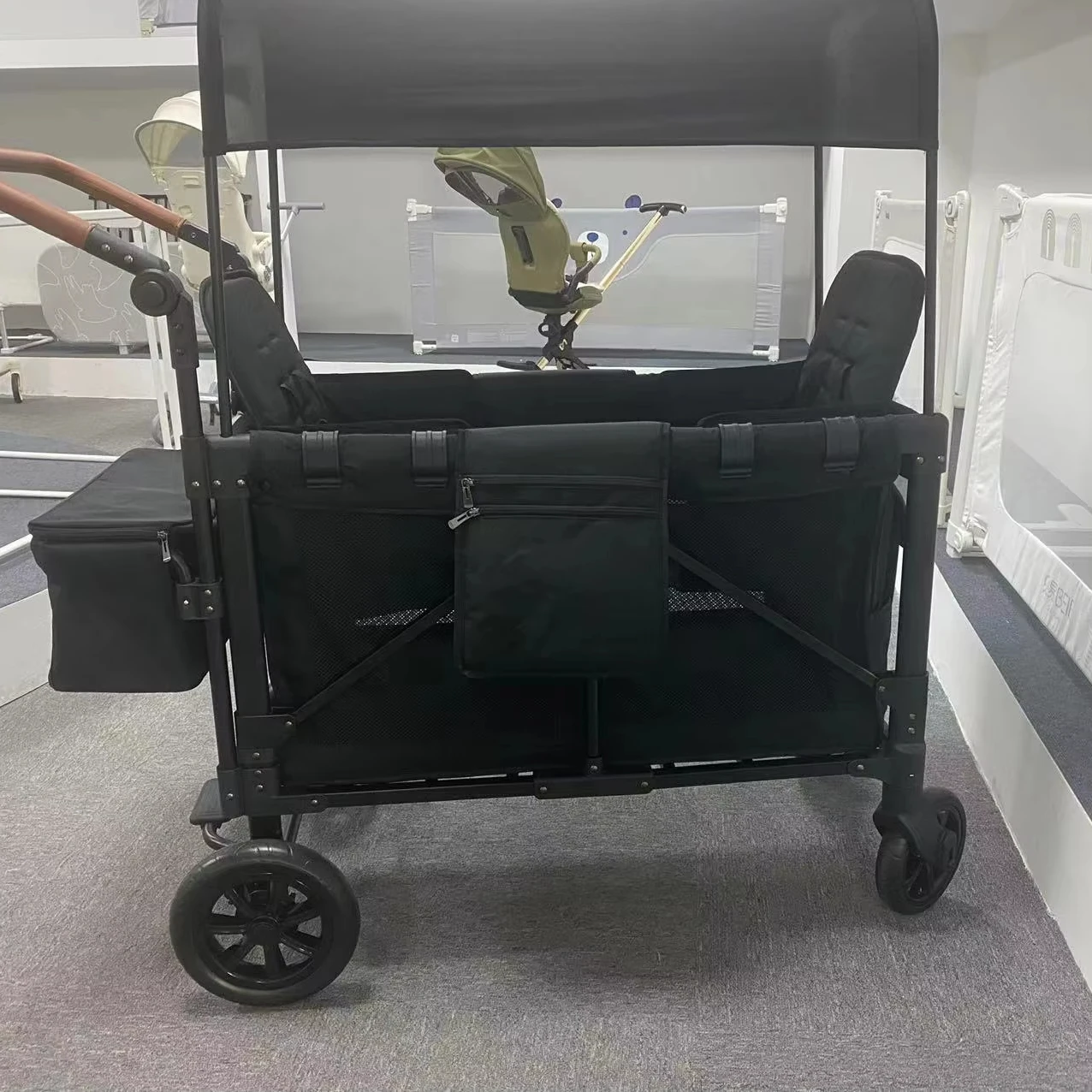 

Foldable Beach Picnic Heavy Duty Collapsible Folding Wagon Garden Cart Trolley Camping Cart