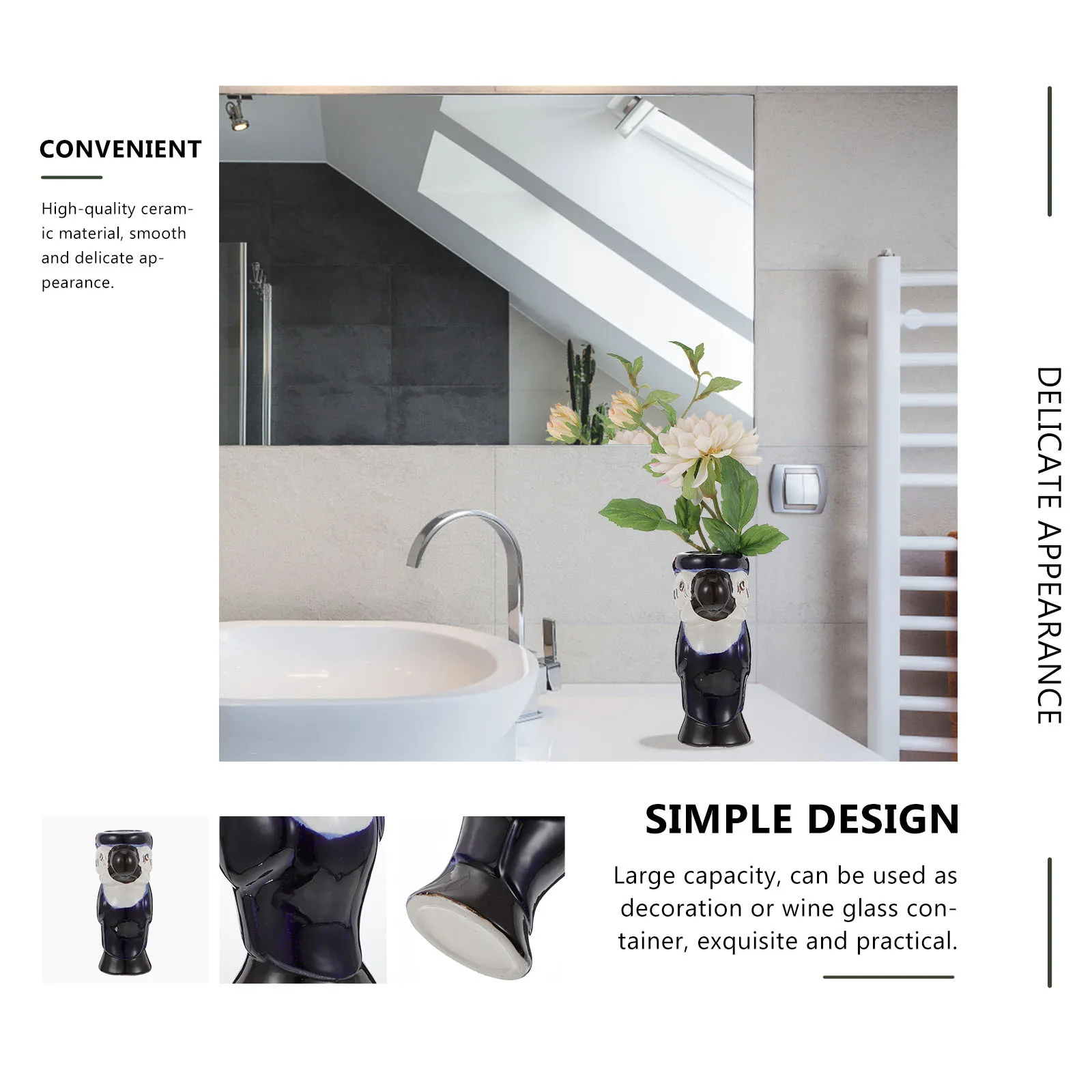 

1Pcs Hawaii Party Cocktail Cup Ceramic Tiki Mug Creative Large Capacity Stylish Bar Wine Holder Creative Mug Cocktail Cup