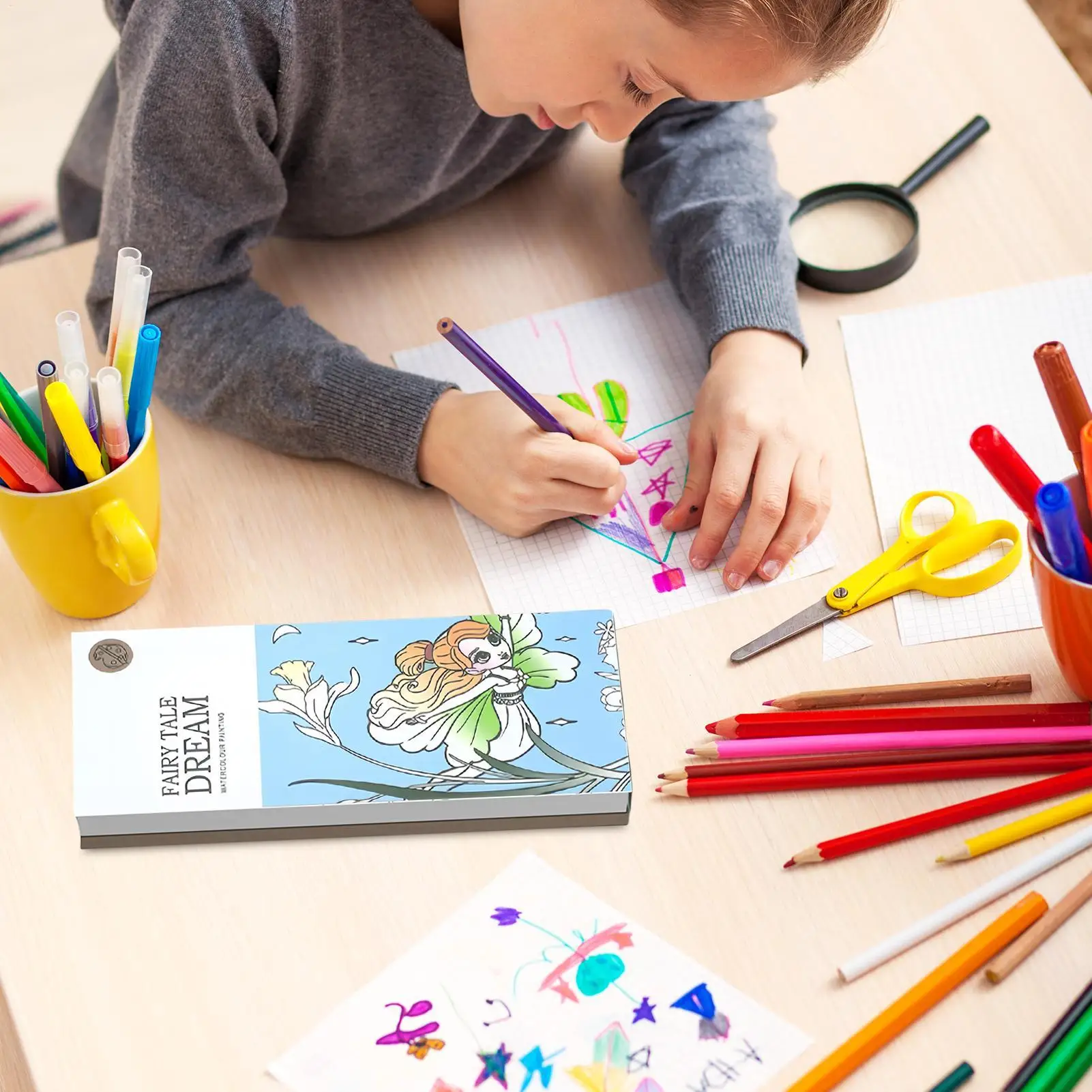 

Watercolor Pad Colouring Sketchbook Portable Pad Paper Sketchbook For Painting Drawing Kids Home Outdoor Creative Activities