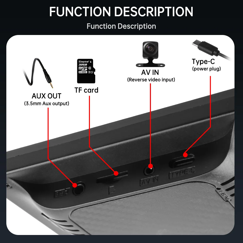 7 بوصة العالمي 4K DVR راديو السيارة الوسائط المتعددة مشغل فيديو GPS الملاحة اللاسلكية Carplay أندرويد السيارات بلوتوث شاشة تعمل باللمس