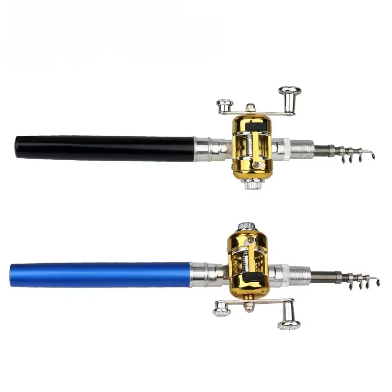 1PCS Aluminum Alloy pen Fishing Rod Mini Portable Pocket Small Fishing Rod Ice Raft Fishing Bridge Fishing 1 Meter image 4