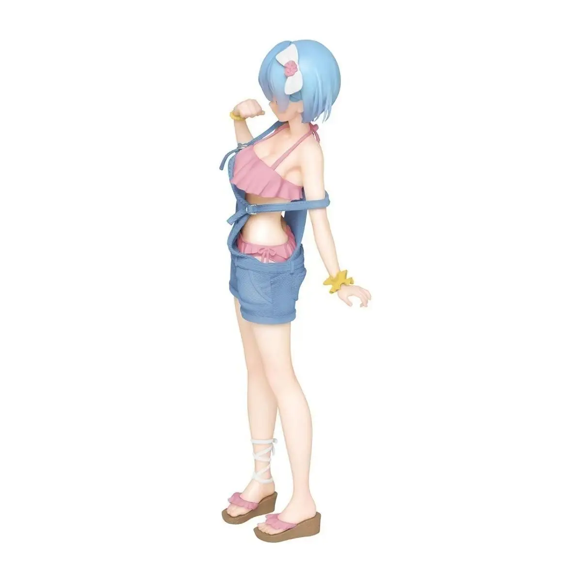 Anime Figures Rem Overalls Model Figures Lovely Girl Summer Clothing Doll Action Figure Collection Toy for Kids Girl Christma