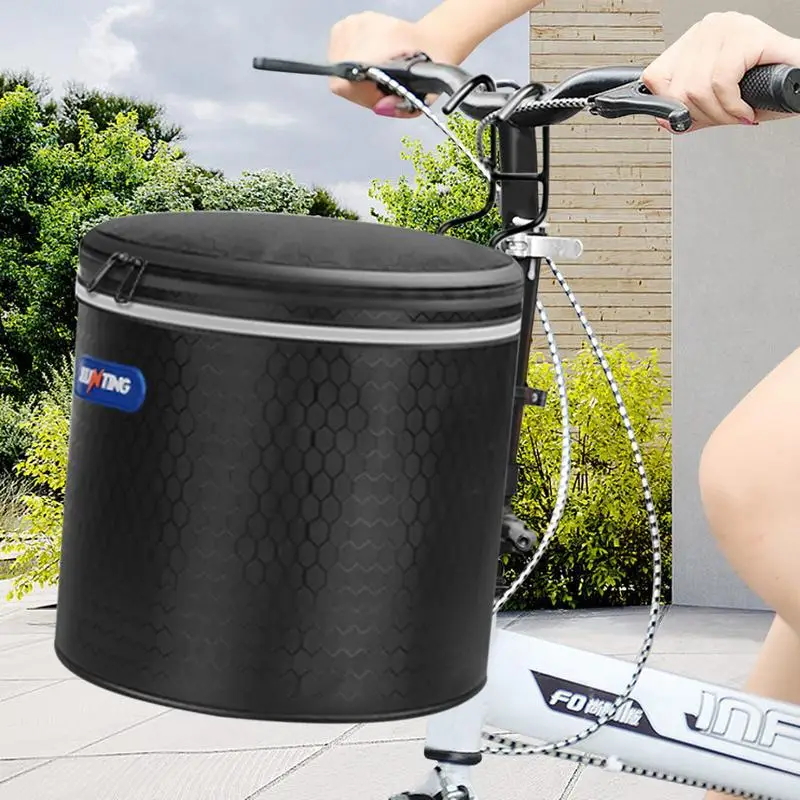 Large Bicycle Front Basket Bag Pet Dog Bag Detachable Waterproof Cover Basket For E-bike Scooter Riding Bike ﻿