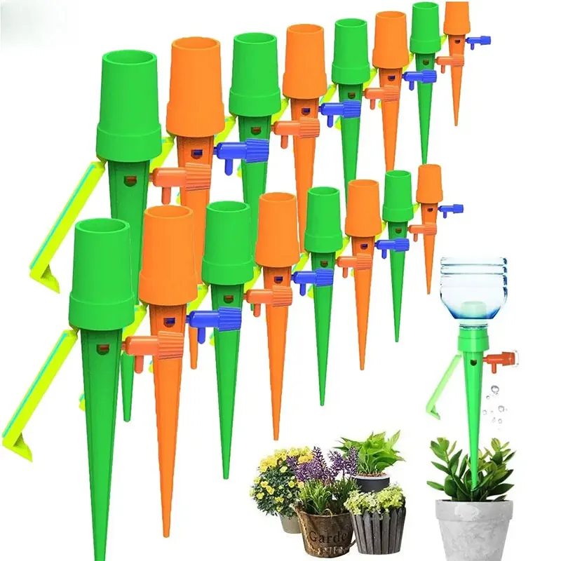 

6PCS Auto Watering Flowers Irrigation Watering System Dripper Spike Garden Household Plant Indoor Household Waterer Bottle Drip