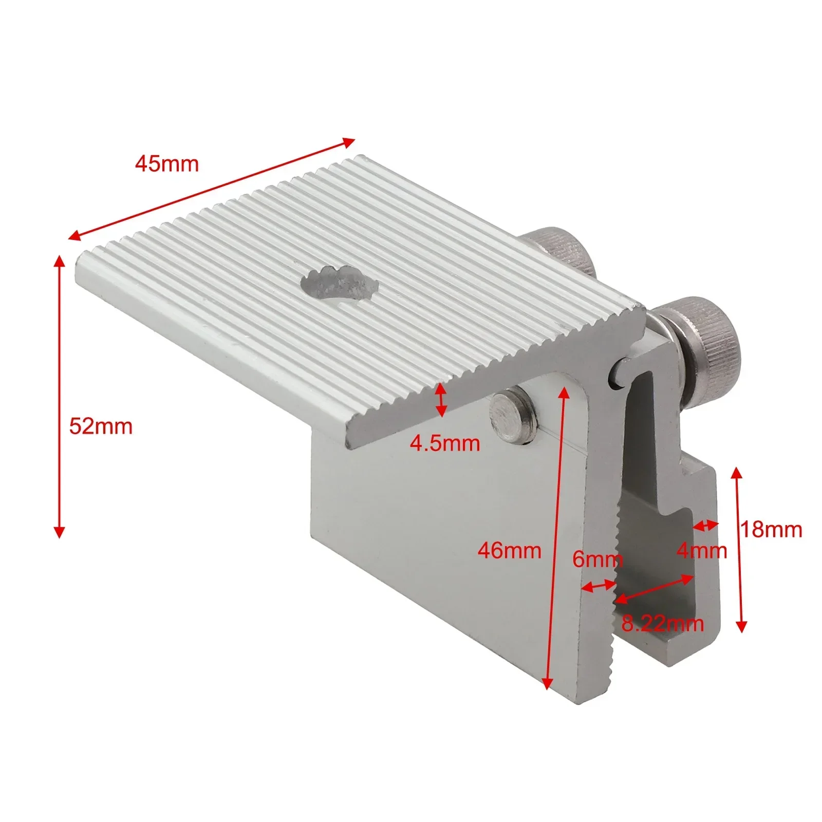 Abrazadera de costura de pie para Panel Solar, abrazadera de costura de techo, montaje de abrazadera de costura de hoja para soporte de Clips fotovoltaicos solares Pv, 1 Uds.