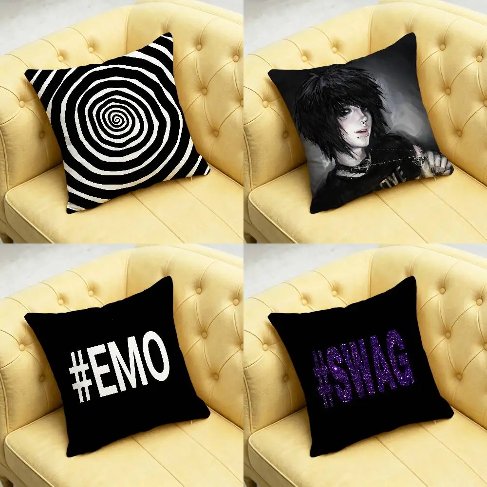 For I Love Emo Boys Icon Throw Pillow Case 30cm 50cm 45cm DIY Square Pillowcase Square Office Cushion Cover