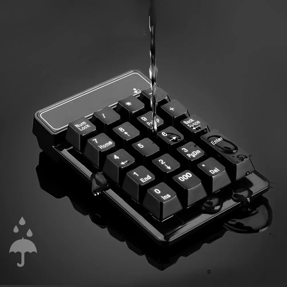 Mechanical 22-Key Waterproof Wireless Numeric Keypad USB Number Pad Plug Play for 2000 7 8 10