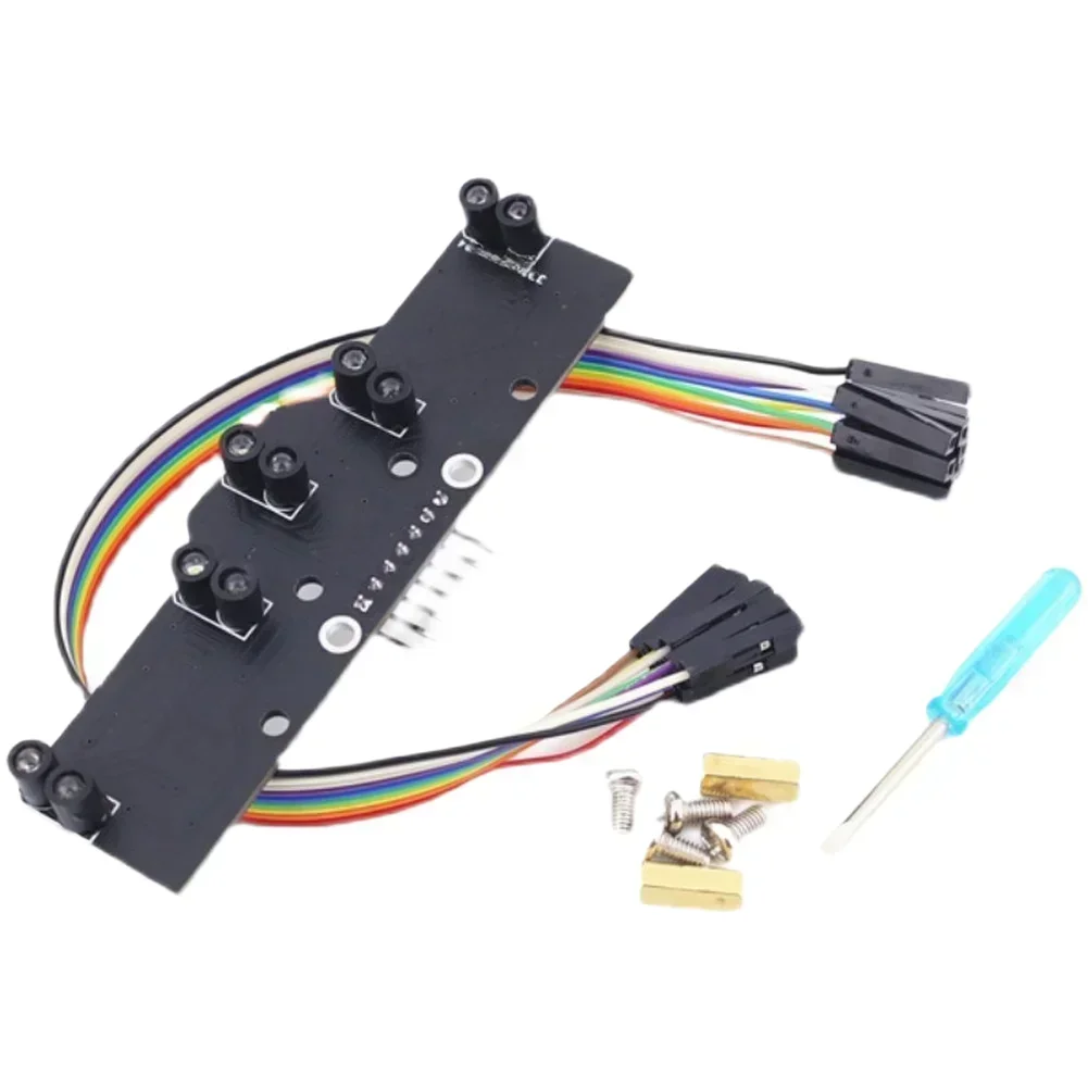 

For Line Following As Shown Digital Sensor Module Adjustable Sensitivity Sensor Protection 5-Channel Detection