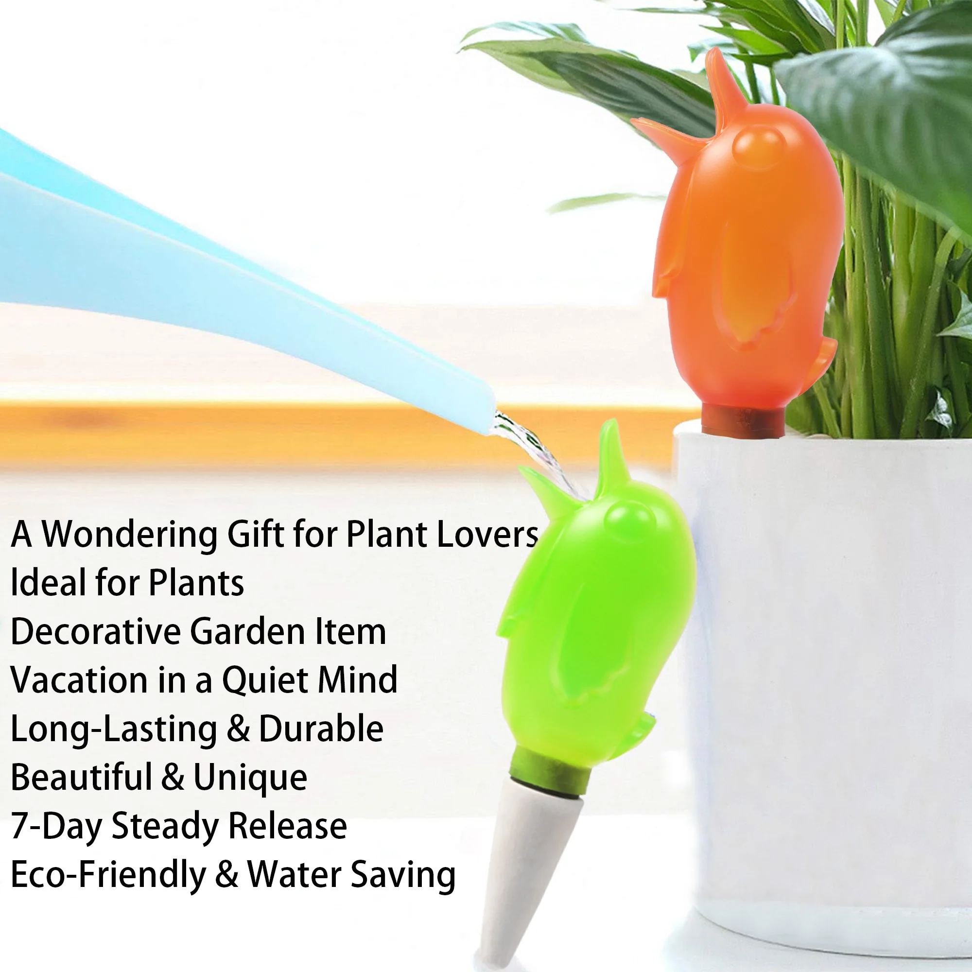 4Pcs Self Watering Spikes, Automatic Water Dripper for Plants, Bird Shape Automatic Irrigation Spikes