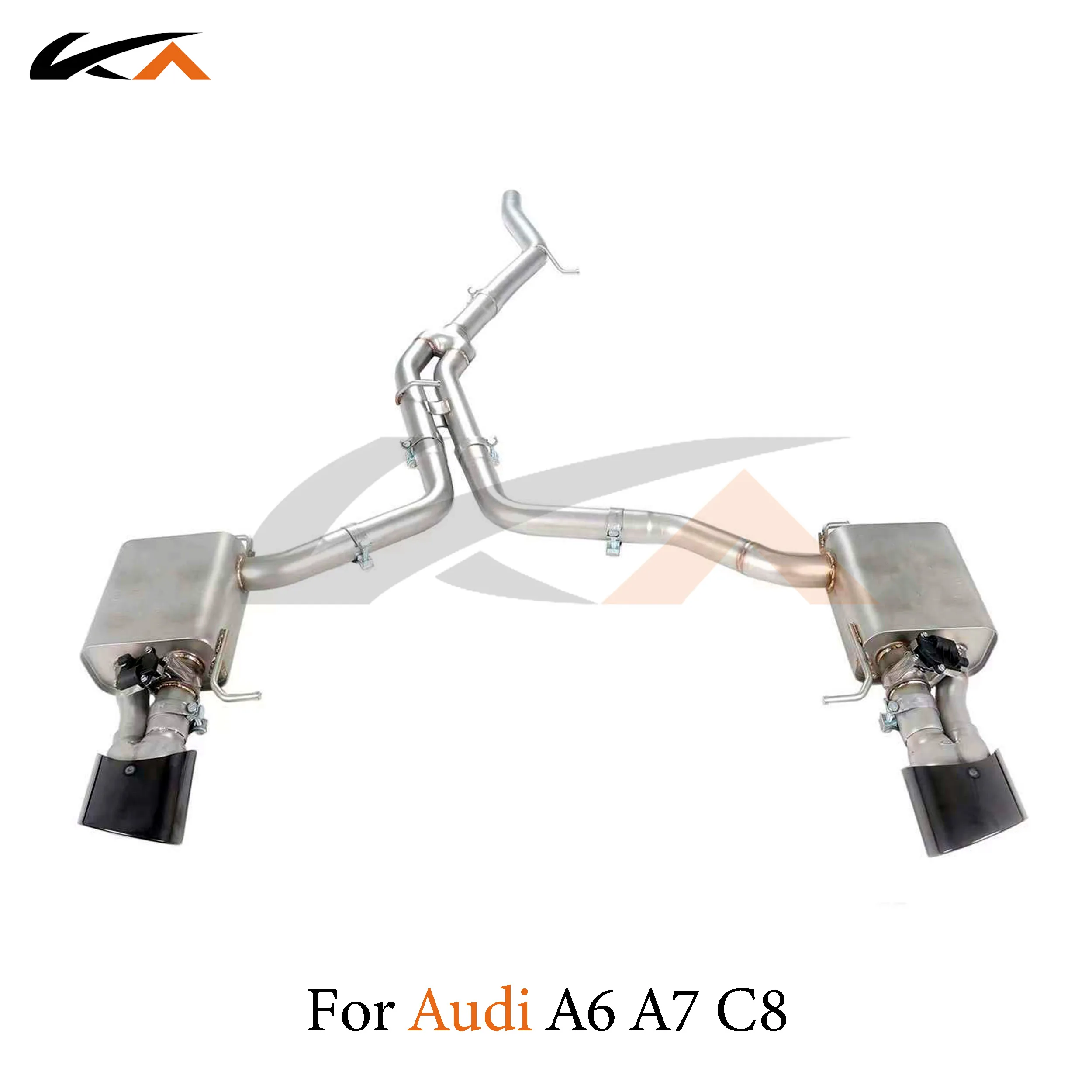 

KA Tuning exhaust system steel catback for Audi A6 A7 C8 2.0T performance auto parts muffler valve car accessories