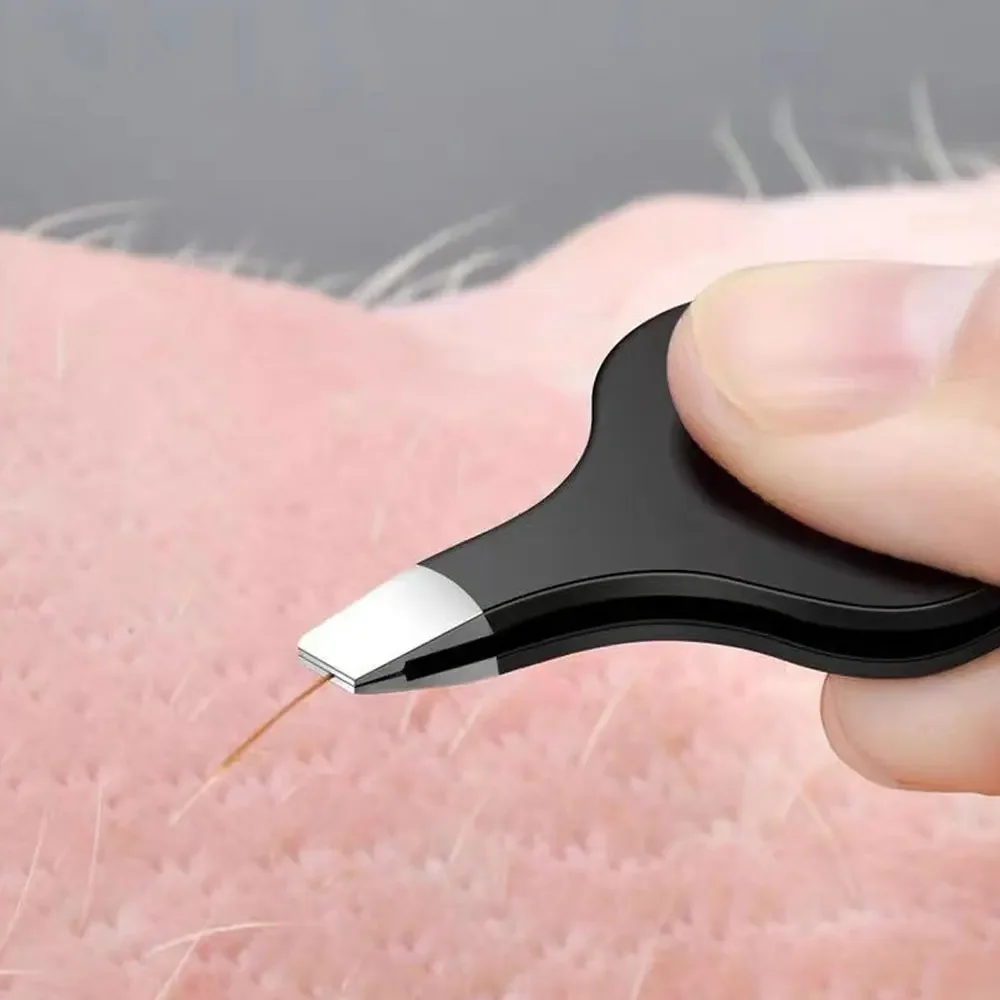 2pcs หมูผม clipper Slant Tweezer Hollow OUT Handle Professional Eyebrow Facial Hair Remover เครื่องมือความงามสําหรับ Me