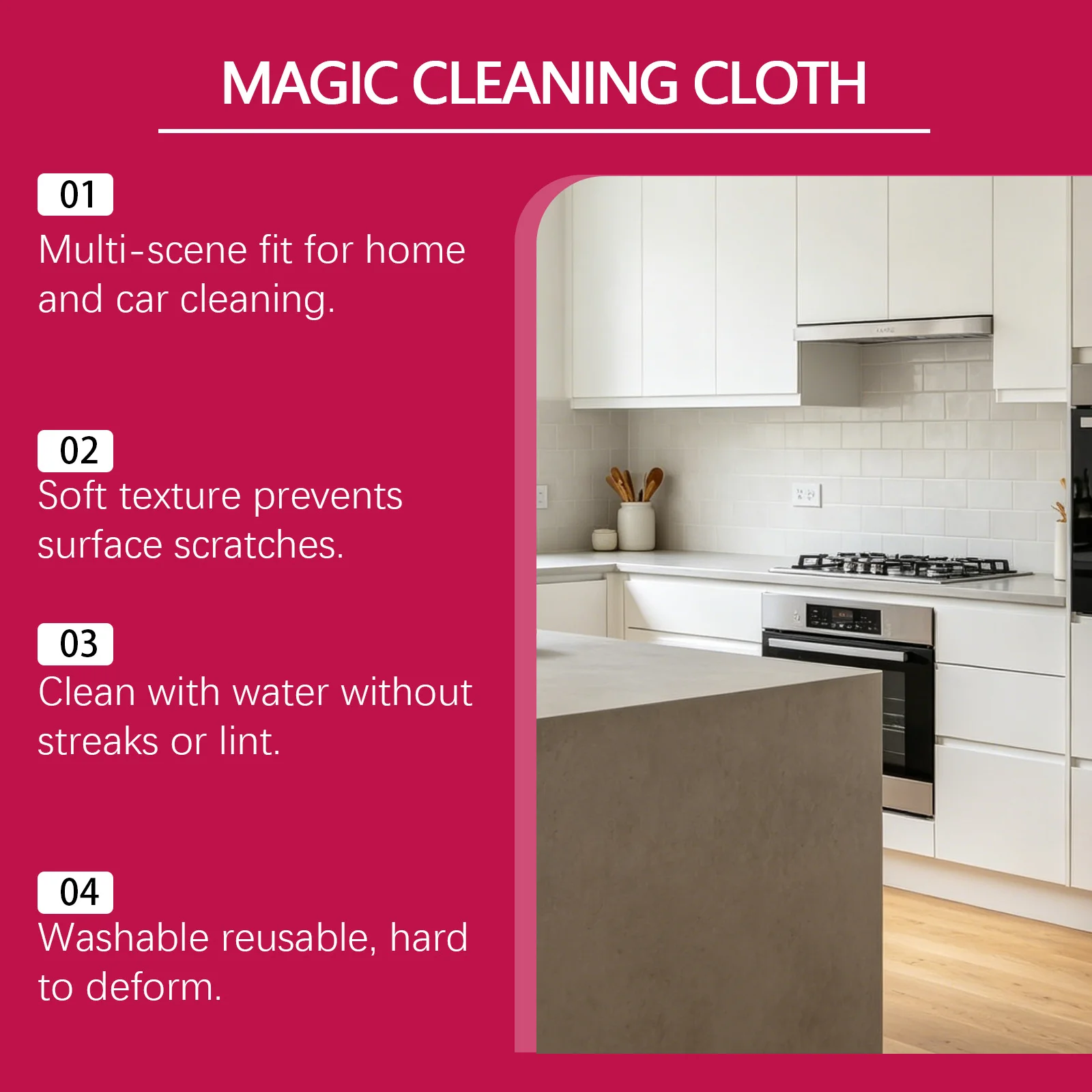 Microfiber Cleaning Cloth Lint Free Absorbent Car Clean Towel Multi Purpose Auto Glass Window Wipe Rag For Kitchen Home Office