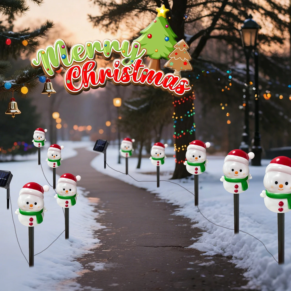 1 مجموعة 5 الشمسية عيد الميلاد ثلج حصة أضواء مقاوم للماء حديقة ثلج أضواء الشمسية مثالية للخارجية حديقة الحديقة ساحة ديكور