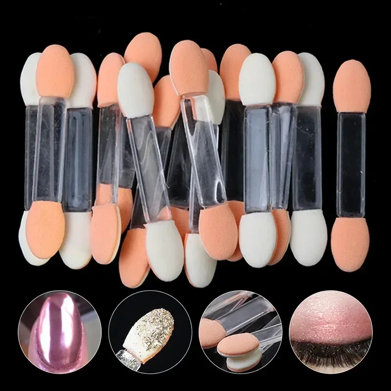 Hot Fashion 30/5Pcs Pro Sponge Stick Eye Shadow Brush Applicator Cosmetic Make up  Double-head Eyeshadow Brush For Women Makeups