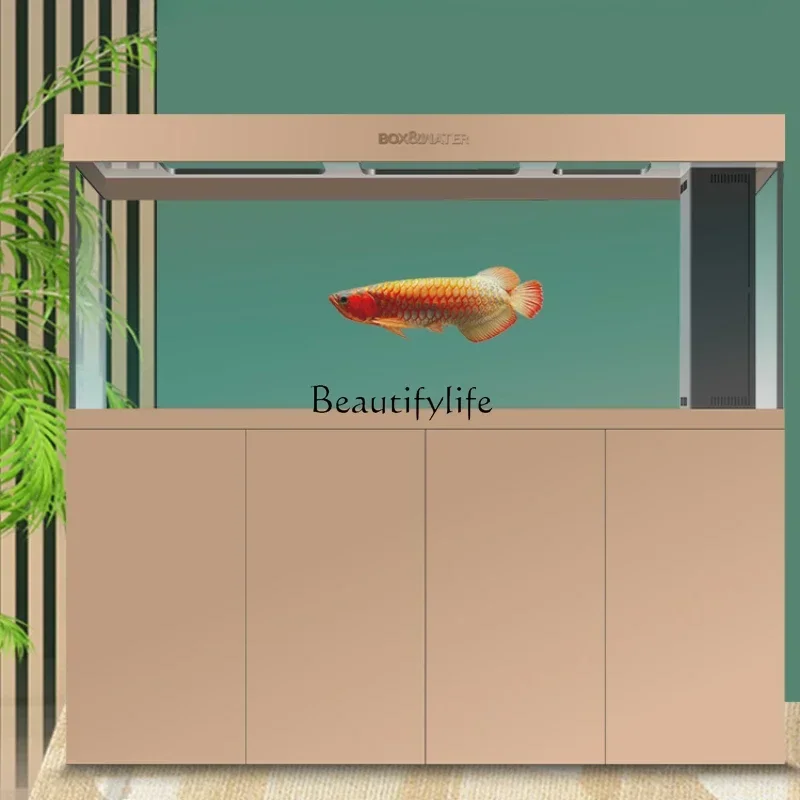 

LD33Dragon Fish Tank New All-Aluminum Square-Inch Large, Medium and Small Fish Tank Change Water Super White Glass Bottom Filter