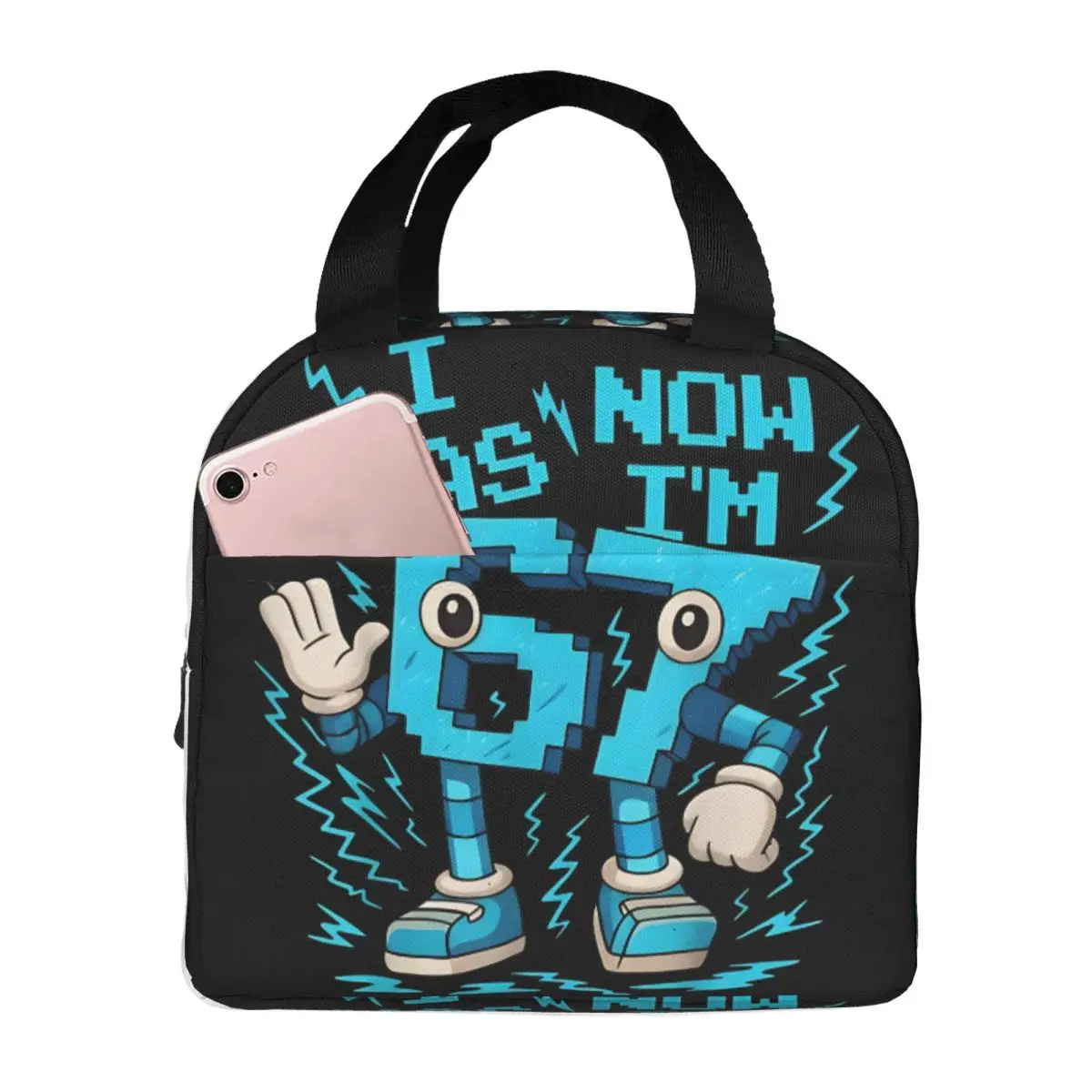 

Изолированный ланч-бокс «Я был 6: теперь я 7 Six Seven 7 67, забавный ящик для хранения еды INS, модный термохолодильник, ланч-бокс для путешествий