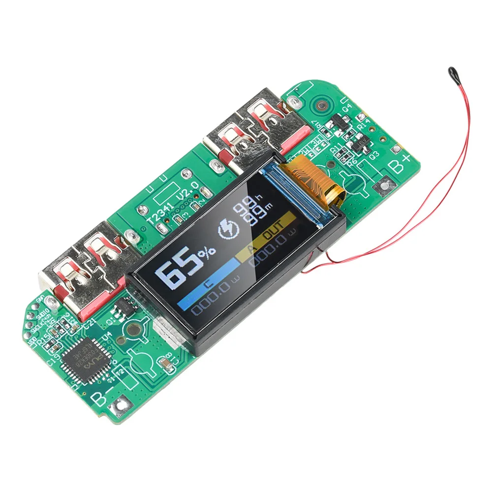 22,5W Schnelllademodul PD QC TFT Farbdisplay DIY Powerbank-Kit 3,7V Li-Ionen-Akku Vierfacher Sicherheitsschutz – Detail 4