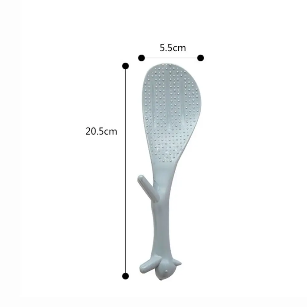 Kitchen Supplie Non Stick Squirrel Shaped Ladle Can Stand Lovely Rice Scoop PP Meal Spoon