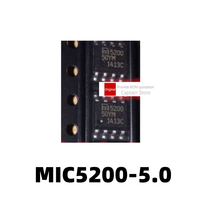 Circuito integrado Chip IC, MIC5200-5.0BM, MIC5200, MIC5200-5.0, SOP-8, 5pcs